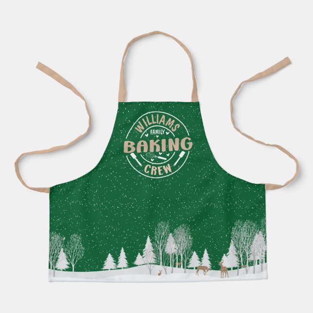 Custom Family Baking Crew, Matching Family  Apron (Front)