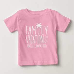 Custom Family Beach Vacation Group Matching Baby T-Shirt