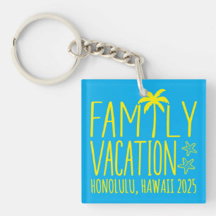 Custom Family Beach Vacation Group Matching  Key Ring
