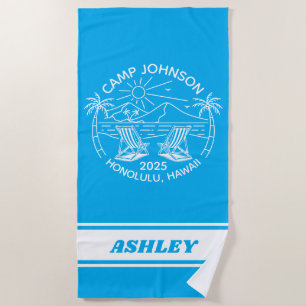 Custom Family Beach Vacation Group Matching Towel