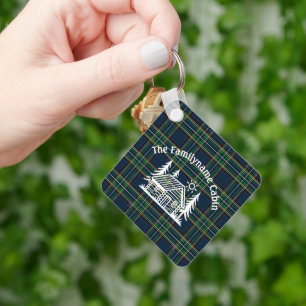 Custom Family Cabin Metal Keychain