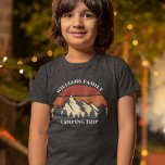 Custom Family Camping Trip Mountain Sunset Kids<br><div class="desc">This cool retro sunset over rocky mountains in nature makes a great image for a set of customised road trip t-shirts for a family reunion,  road trip,  or camping vacation. Cute matching kids t-shirt for your children. Just add your own last name and the year with our personalisation tool.</div>
