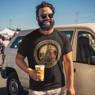 Custom Family Camping Trip Photo Tent T-Shirt