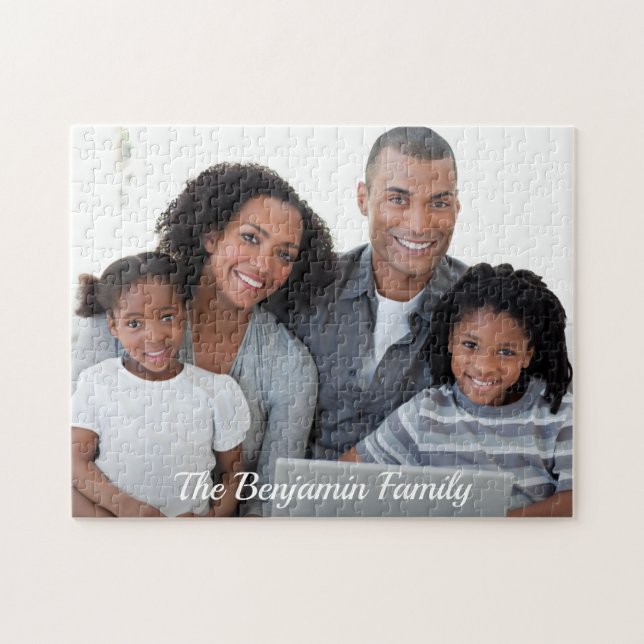  Custom Family Children Kids Photo Personalise Jigsaw Puzzle (Horizontal)