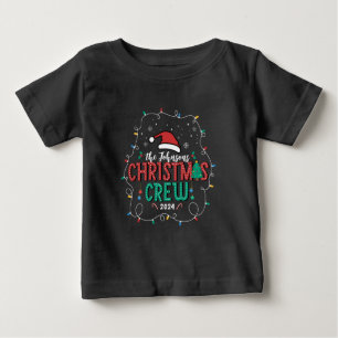 Custom Family Christmas Crew Group Matching Name Baby T-Shirt