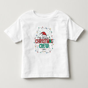 Custom Family Christmas Crew Group Matching Name Toddler T-Shirt