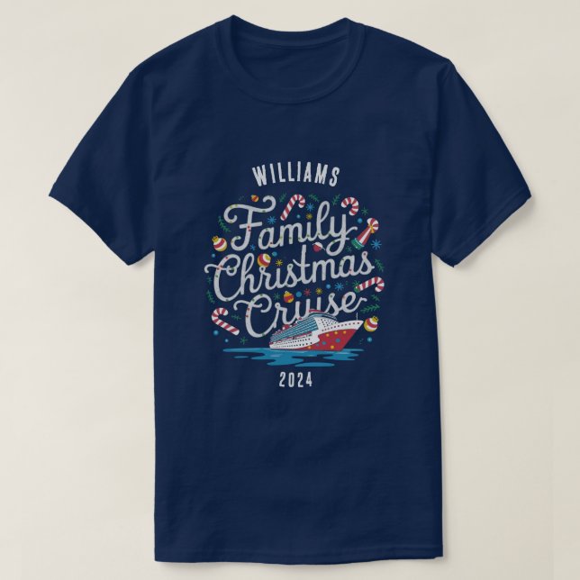Custom Family Christmas Cruise Group Matching T-Shirt (Design Front)