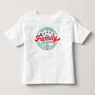 Custom Family Christmas Group Matching Name Year Toddler T-Shirt