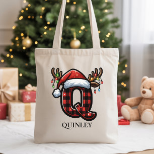 Custom Family Christmas monogram bag gift for her