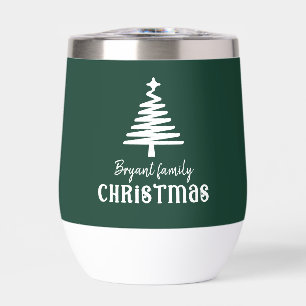 Custom family Christmas tree green