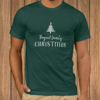 Custom family Christmas tree modern green