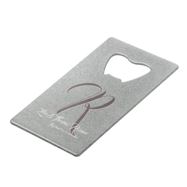 Custom Family Credit Card Bottle Opener (Front Angled)