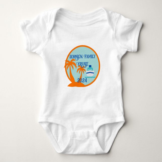Custom Family Cruise Baby Bodysuit (Front)