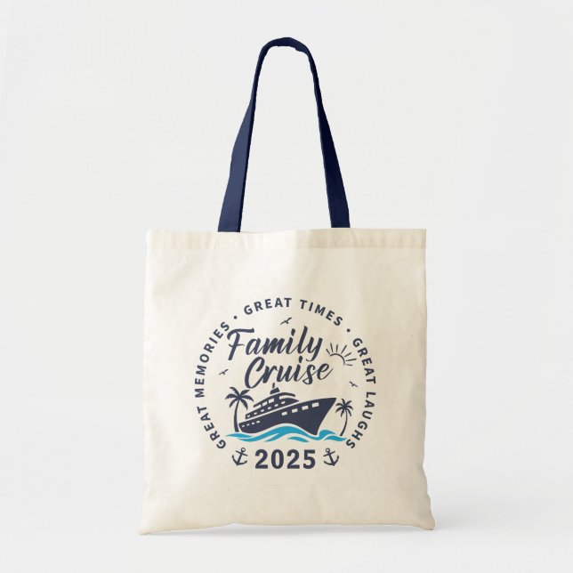 Custom Family Cruise Group Matching Cruise Trip Tote Bag (Front)
