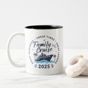 Custom Family Cruise Group Matching Cruise Trip Two-Tone Coffee Mug