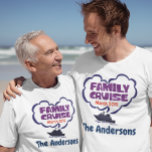 Custom Family Cruise Vacation Date Personalised T-Shirt<br><div class="desc">This design was created though digital art. You may change the style of this shirt by choosing More > under the style option. It may be personalised by clicking the customise button and changing the colour, adding a name, initials or your favourite words. Contact me at colorflowcreations@gmail.com if you with...</div>