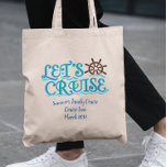 Custom Family Cruise Vacation Nautical Personalise Tote Bag<br><div class="desc">This design was created though digital art. It may be personalised in the area provided by changing the photo and/or text. Or it can be customised by choosing the click to customise further option and delete or change the colour the background, add text, change the text colour or style, or...</div>