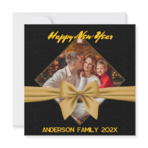 Custom Family Elegance New year card