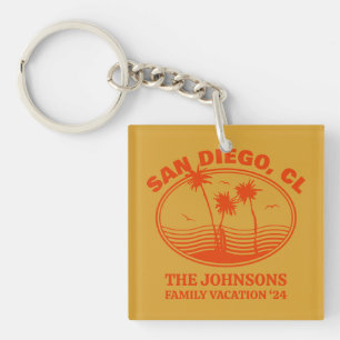 Custom Family Friends Beach Vacation Matching Key Ring