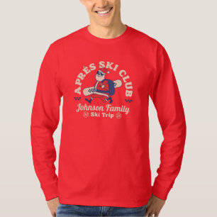Custom Family Friends Group Ski Trip Snowboard T-Shirt