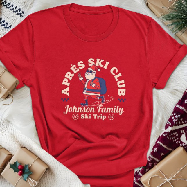Custom Family Friends Group Ski Trip Snowboard T-Shirt (Creator Uploaded)
