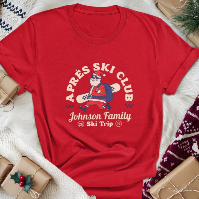 Custom Family Friends Group Ski Trip Snowboard T-Shirt (Creator Uploaded)