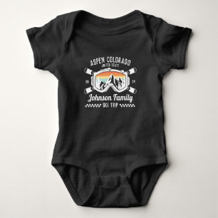 Custom Family Friends Ski Trip Group Matching Baby Bodysuit