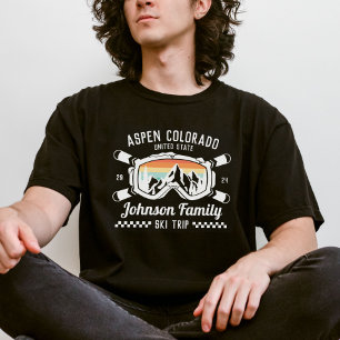 Custom Family Friends Ski Trip Group Matching  T-Shirt
