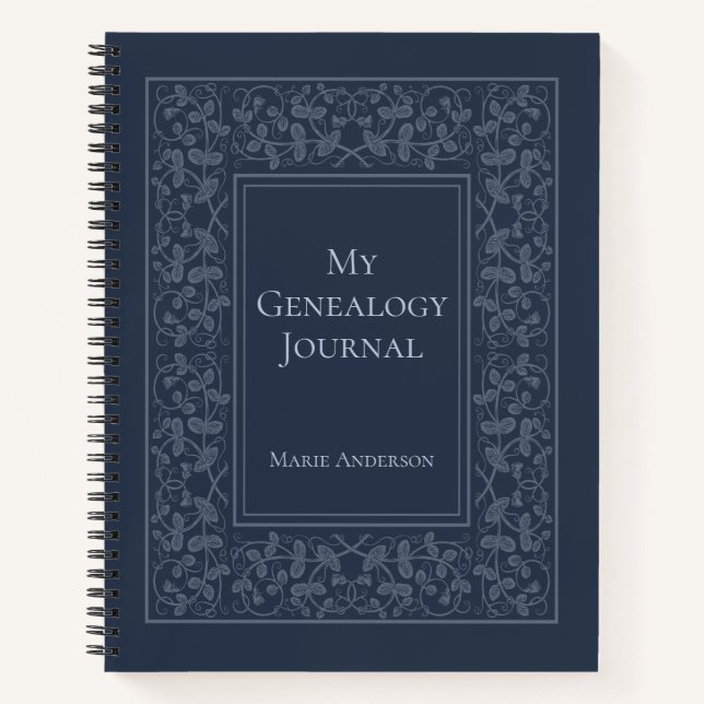 Custom Family Genealogy Ancestry Journal (Front)