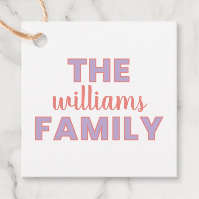 Custom Family Gift Tags (Front)
