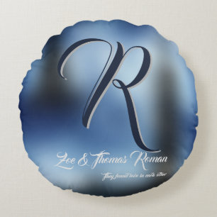 Custom family housewarming gift round pillow