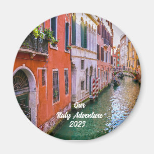 Custom Family Italy Trip Photo Christmas Tree Magnet
