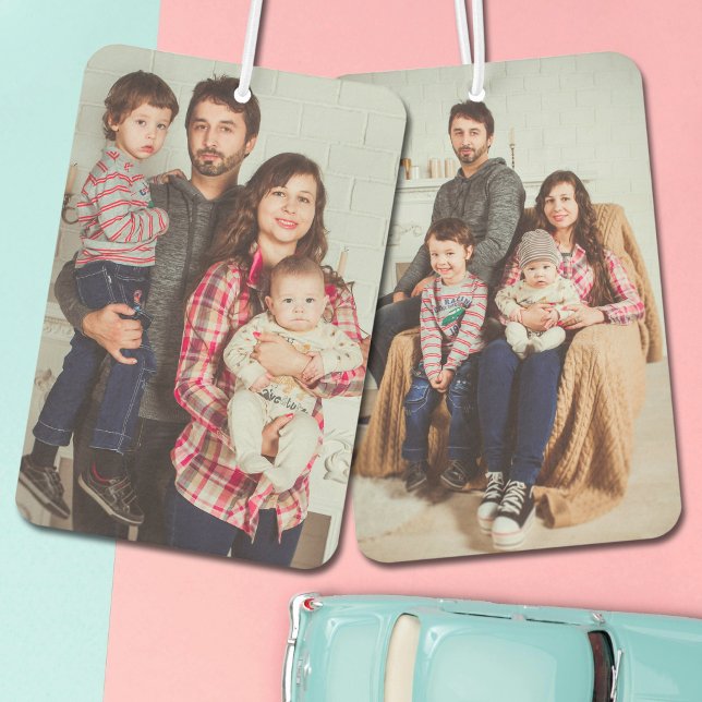 Custom Family Kids Baby 2 sided Personalised Photo Car Air Freshener (Creator Uploaded)