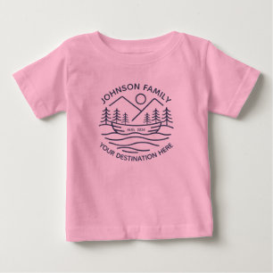 Custom Family Lake Camping Vacation Group Matching Baby T-Shirt