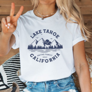 Custom Family Lake Camping Vacation Group Matching T-Shirt