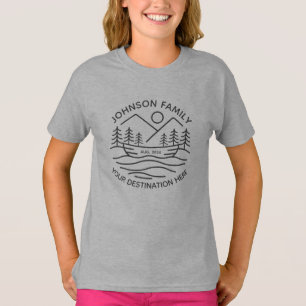 Custom Family Lake Camping Vacation Group Matching T-Shirt