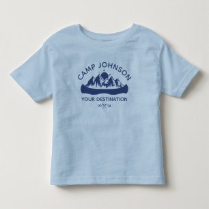 Custom Family Lake Camping Vacation Group Matching Toddler T-Shirt