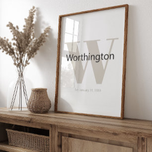 Custom Family Last Name Sign Est Date Wedding Gift