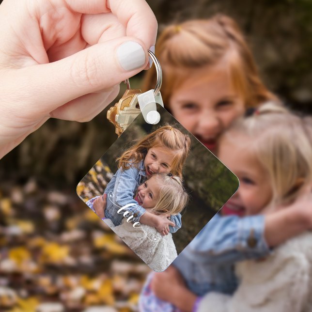 Custom Family Love Handwritten Photo Personalised Key Ring (Creator Uploaded)