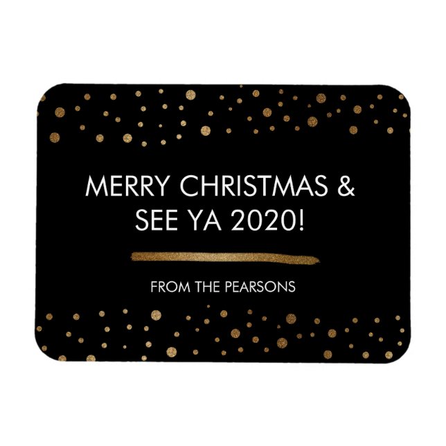 Custom family Merry Christmas and See Ya 2020 Magnet (Horizontal)