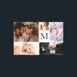Custom Family monogram photo collage Canvas Print<br><div class="desc">I was staring at a bare wall at home and I'm dreaming of doing a gallery wall. The thought of having to get different sized picture frames keeps on stopping me from moving forward with it. Do you have the same issue? So as an alternative for us I've created this...</div>