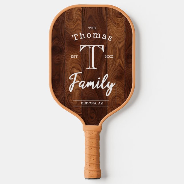Custom Family Monogram Pickleball Paddle (Front)