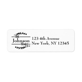 custom family name address labels 