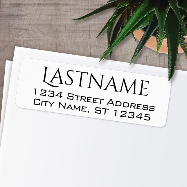 Custom Family Name and Return Address Americana (Personalized Return Address Labels - Fun, modern fonts)