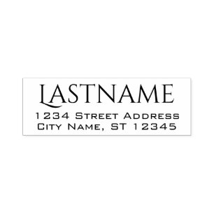 Custom Family Name and Return Address - Americana Self-inking Stamp