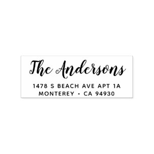 Custom Family Name and Return Address Stamp