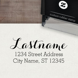 Custom Family Name and Return Address - Whimsy Self-inking Stamp