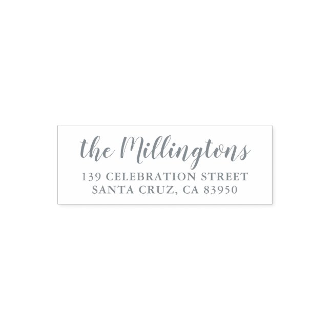 Custom Family Name and Return Address - Whimsy Self-inking Stamp (Design)