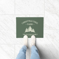 Custom Family Name Christmas Tree Farm Retro