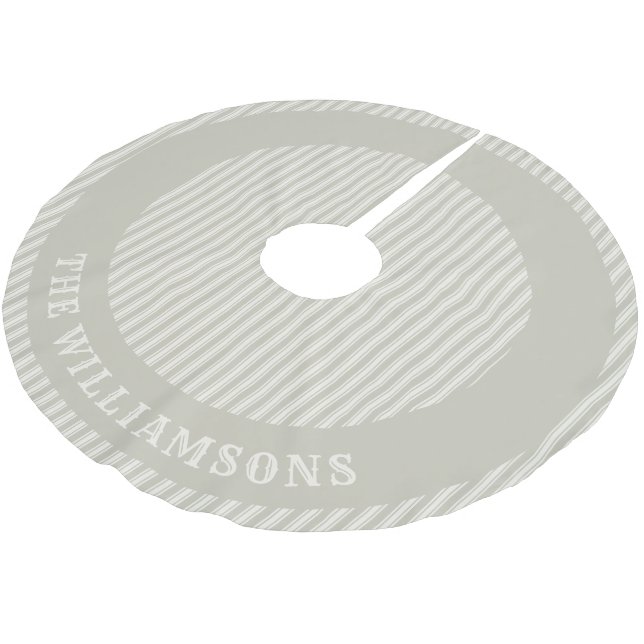 custom family name christmas tree skirt (Angled)